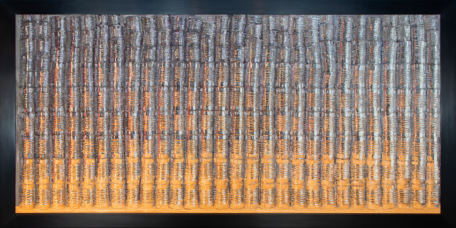 Long Orange Ris by Nancy Switzer | 60×120 | Oil