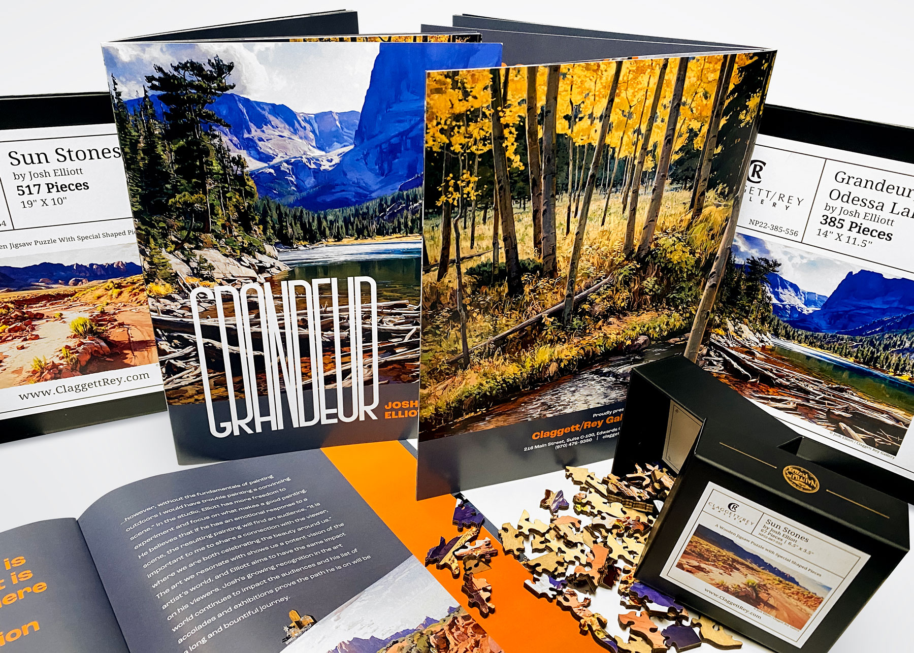 The front and back covers for the GRANDEUR catalogue.