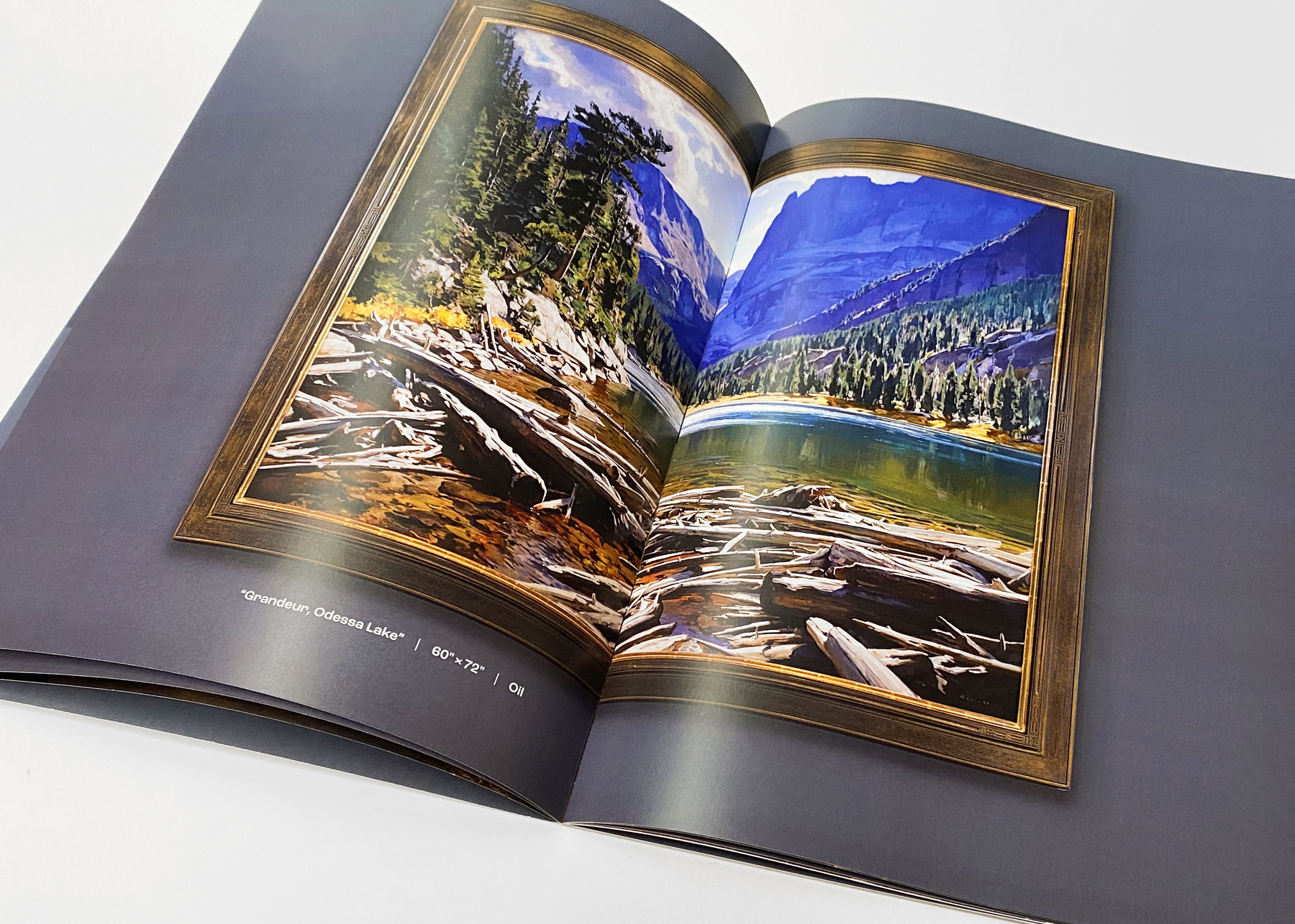 A spread featuring Grandeur: Odessa Lake