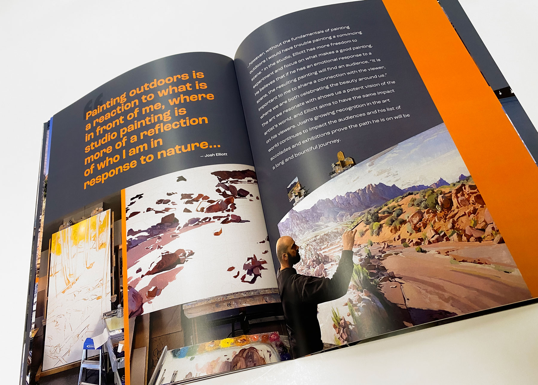 A spread about Josh's process.