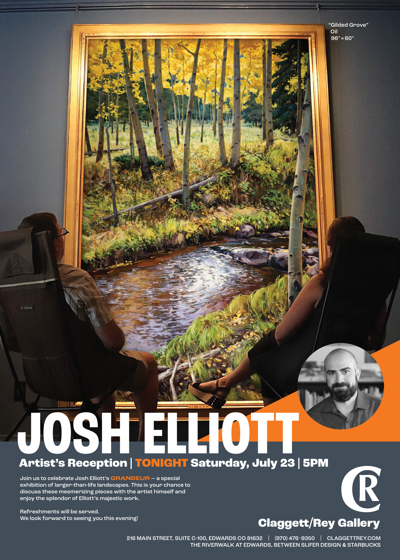 A full page newspaper ad that ran the day of the Artist's Reception.