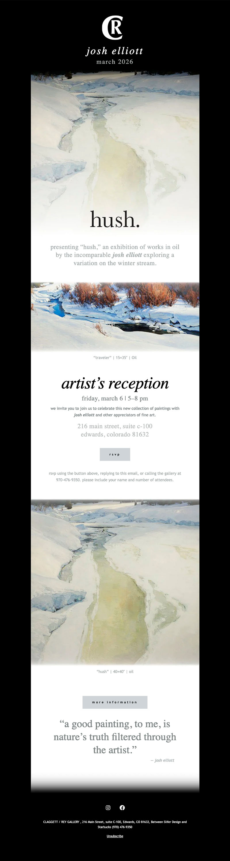 Email marketing for hush.