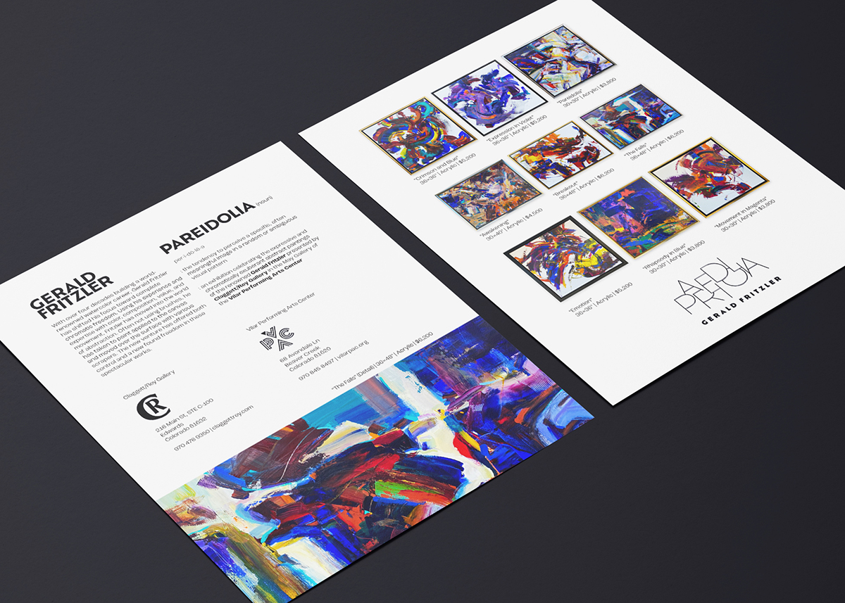 A Sales Sheet used to promote the show to patrons of the May Gallery