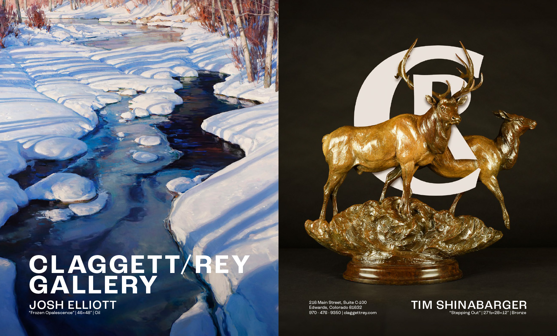 A two-page spread feauring Josh Elliott and Tim Shinabarger